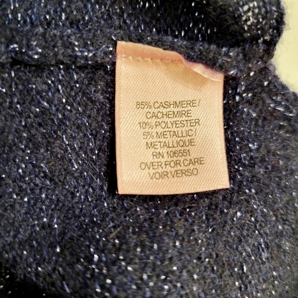 Calypso St. Barth Blue Sparkly Cashmere Caftan Sweater - Picture 6 of 7